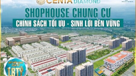 Phối cảnh shophouse liền kề Centa Diamond Vsip Từ Sơn Bắc Ninh