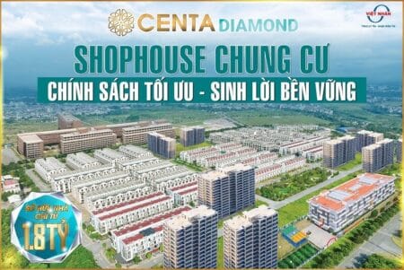 Phối cảnh shophouse liền kề Centa Diamond Vsip Từ Sơn Bắc Ninh