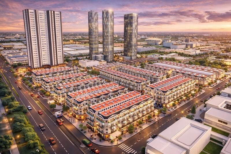 Phối cảnh Shophouse & Liền Kề VietSing Square Vsip Từ Sơn Bắc Ninh