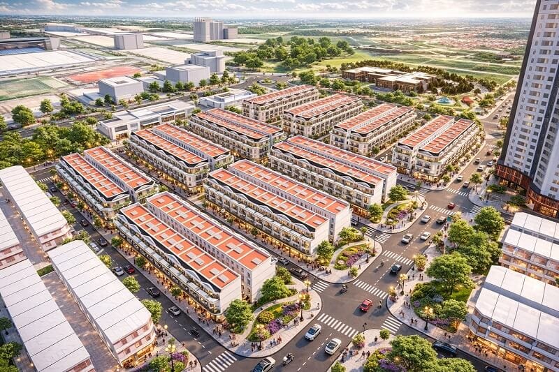 Phối cảnh Shophouse & Liền Kề VietSing Square Vsip Từ Sơn Bắc Ninh