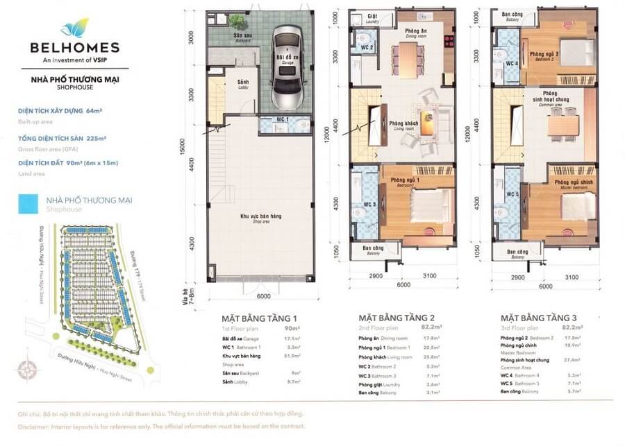 Thiết kế Shophouse Belhomes Vsip Từ Sơn Bắc Ninh